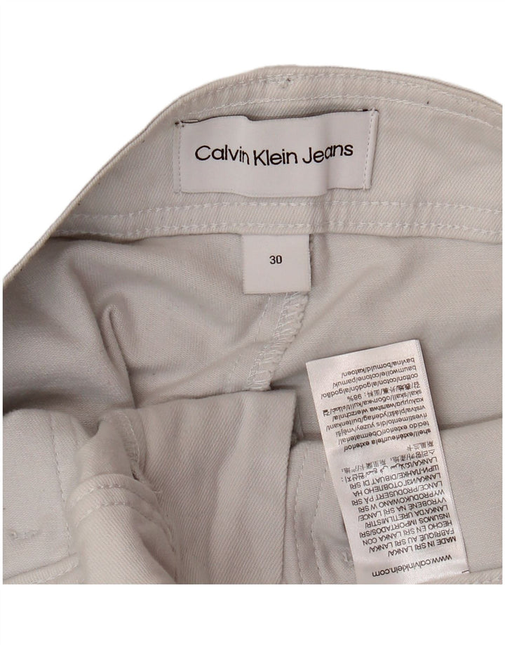 Męskie spodnie cargo CALVIN KLEIN W30 L28 Biała bawełna