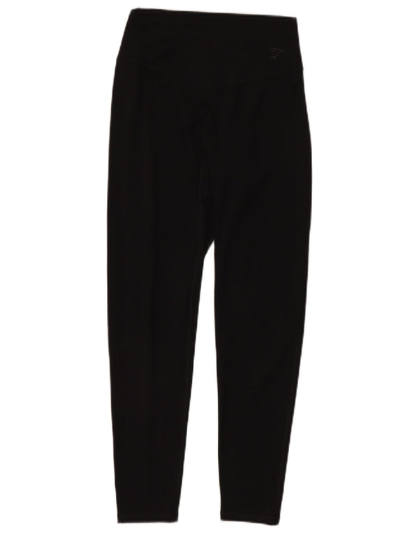 Gymshark Womens Leggings UK 14 Medium Black Nylon