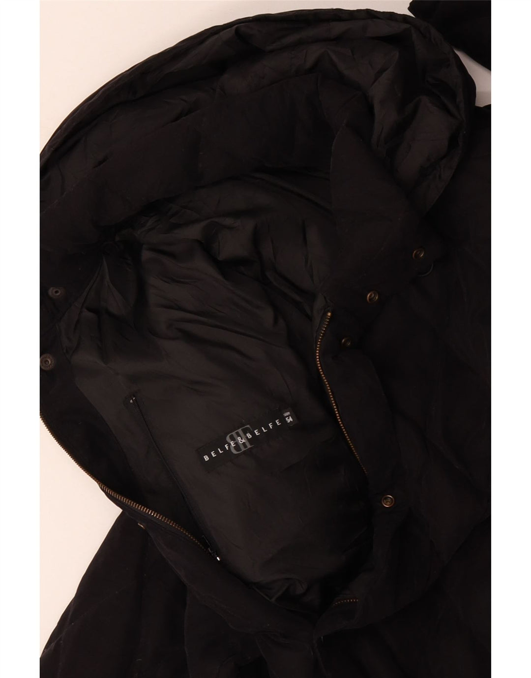 BELFE & BELFE Męska pikowana kurtka z kapturem IT 54 2XL czarna