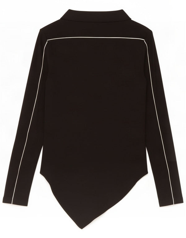 Guess Damskie body graficzne UK 18 XL Czarna wiskoza