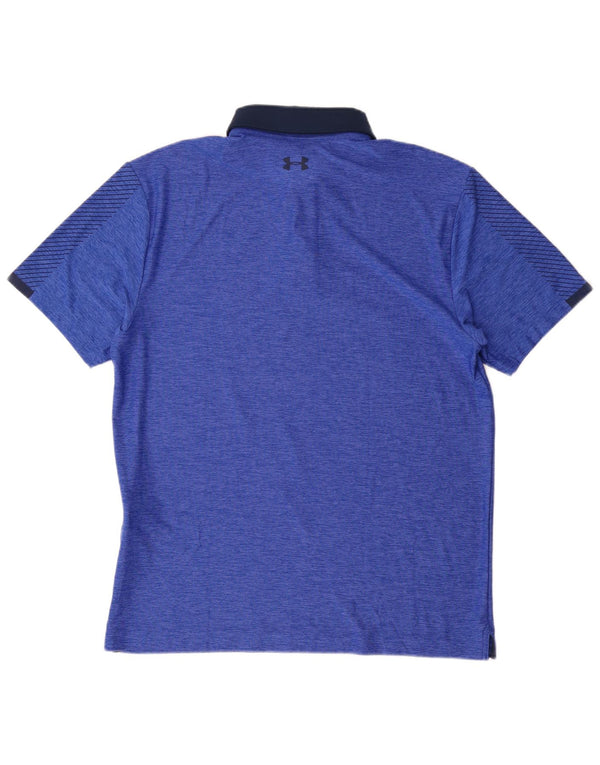 Męska koszulka polo Under Armour Heat Gear, poliestrowa w kolorze średnioniebieskim