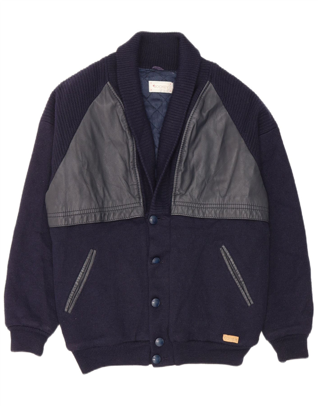 Sweter męski Jockey IT 52, duży, granatowy, wełniany
