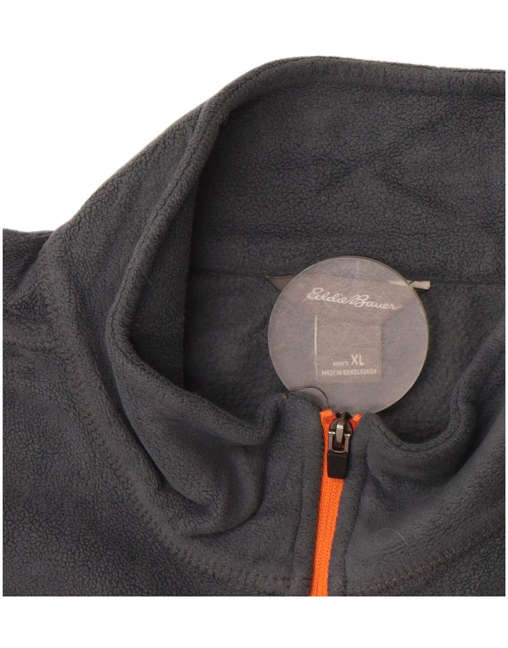 Męski sweter polarowy Eddie Bauer z zamkiem błyskawicznym XL, szary poliester