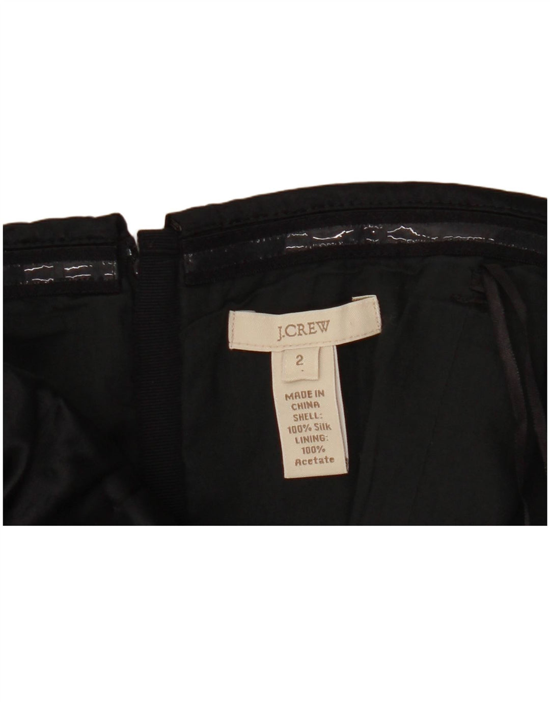 J. CREW Damska mini sukienka bez ramiączek US 2 XS, czarny jedwab