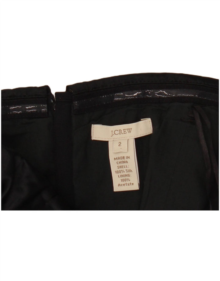 J. CREW Damska mini sukienka bez ramiączek US 2 XS, czarny jedwab