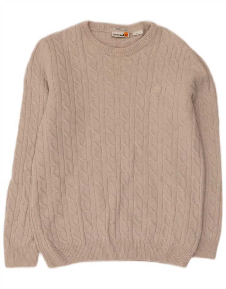 Męski sweter TIMBERLAND z okrągłym dekoltem, średnio beżowa wełna