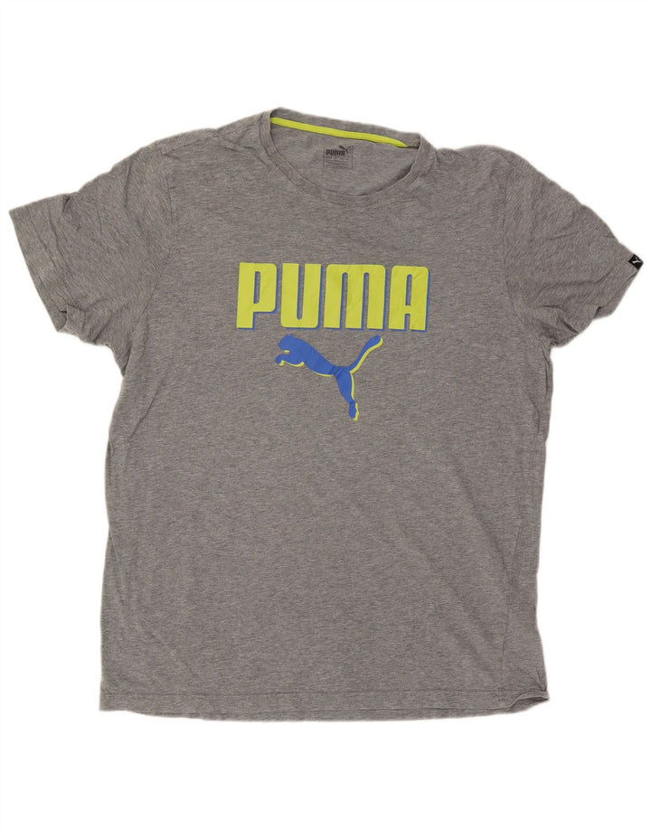 Męski T-shirt z grafiką Puma Top 2XL Szary nakrapiany