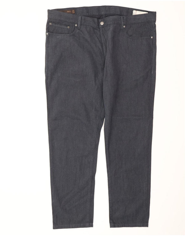 MARLBORO CLASSICS Męskie proste spodnie codzienne W42 L30 Granatowa bawełna