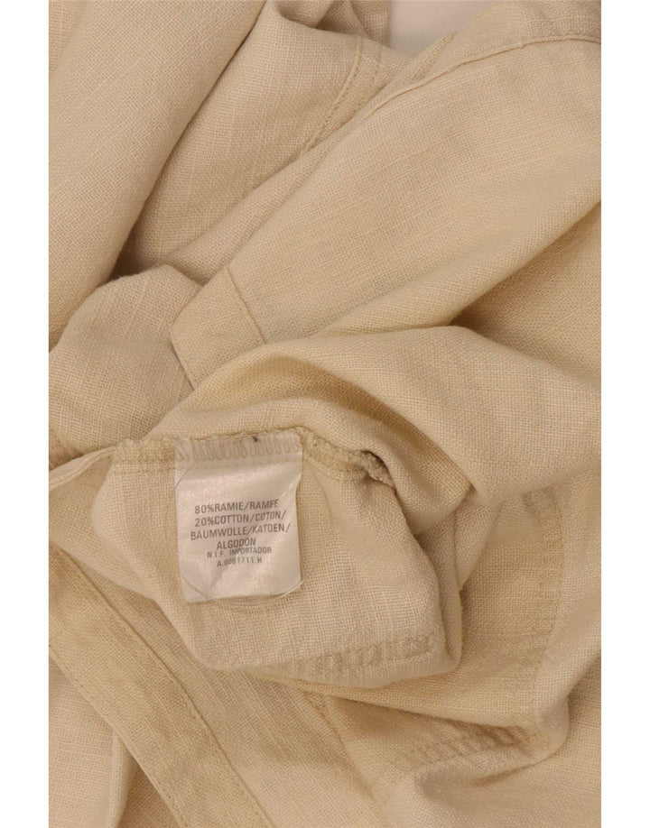 Smith & Brooks Womens Oversized Utility Jacket UK 12 Medium Beige Ramie