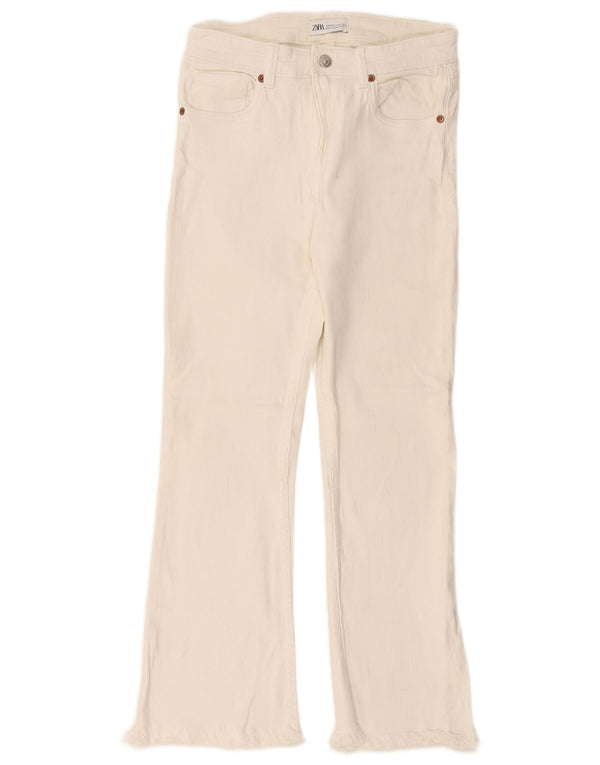 Damskie jeansy rozkloszowane Zara EU 36 XS W26 L26 Biała bawełna