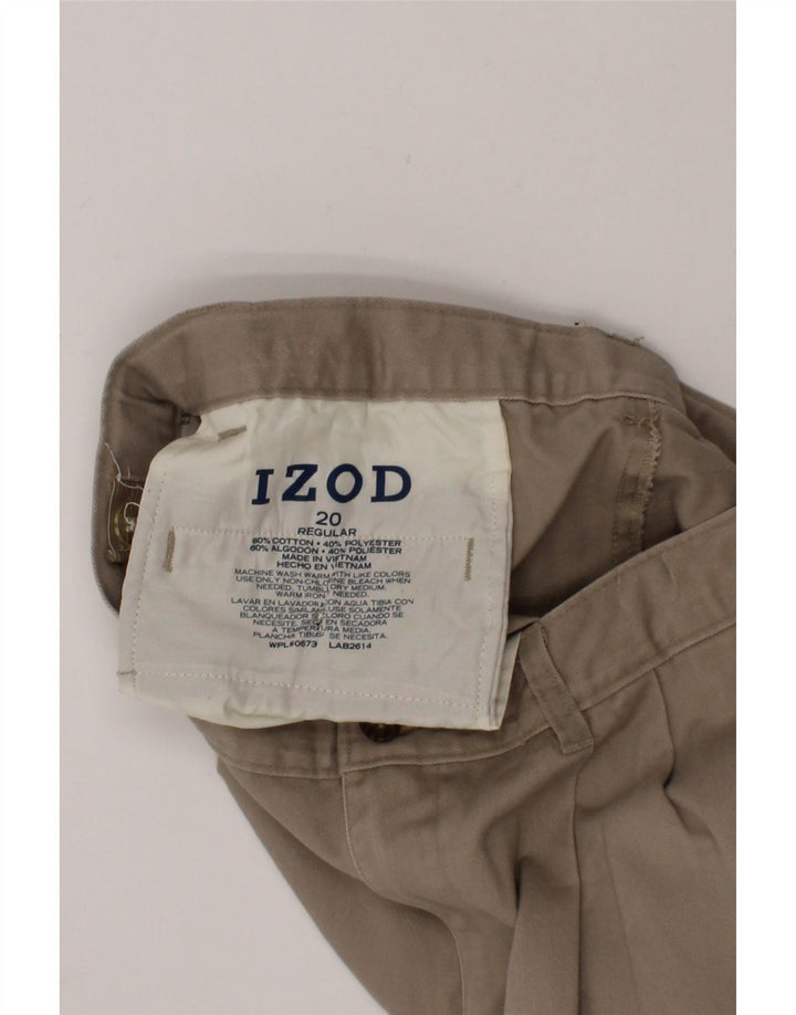 IZOD Boys Regular Chino Shorts 15-16 Years W30 Beige Cotton Vintage Izod and Second-Hand Izod from Messina Hembry 