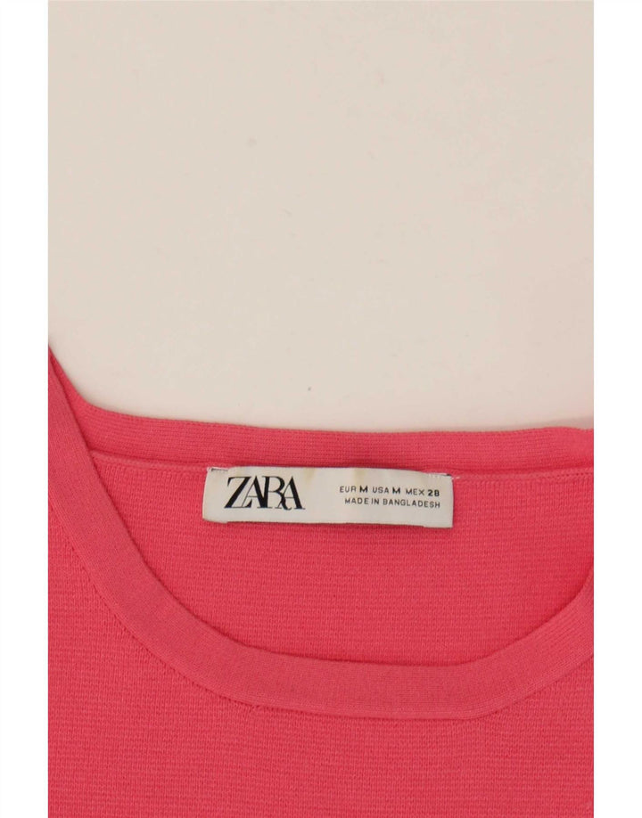 Damski krótki top Zara UK 12 w kolorze średniego różu