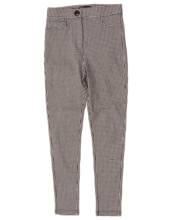 Spodnie damskie Zara Skinny Small W26 L27 Czarna wiskoza w pepitkę