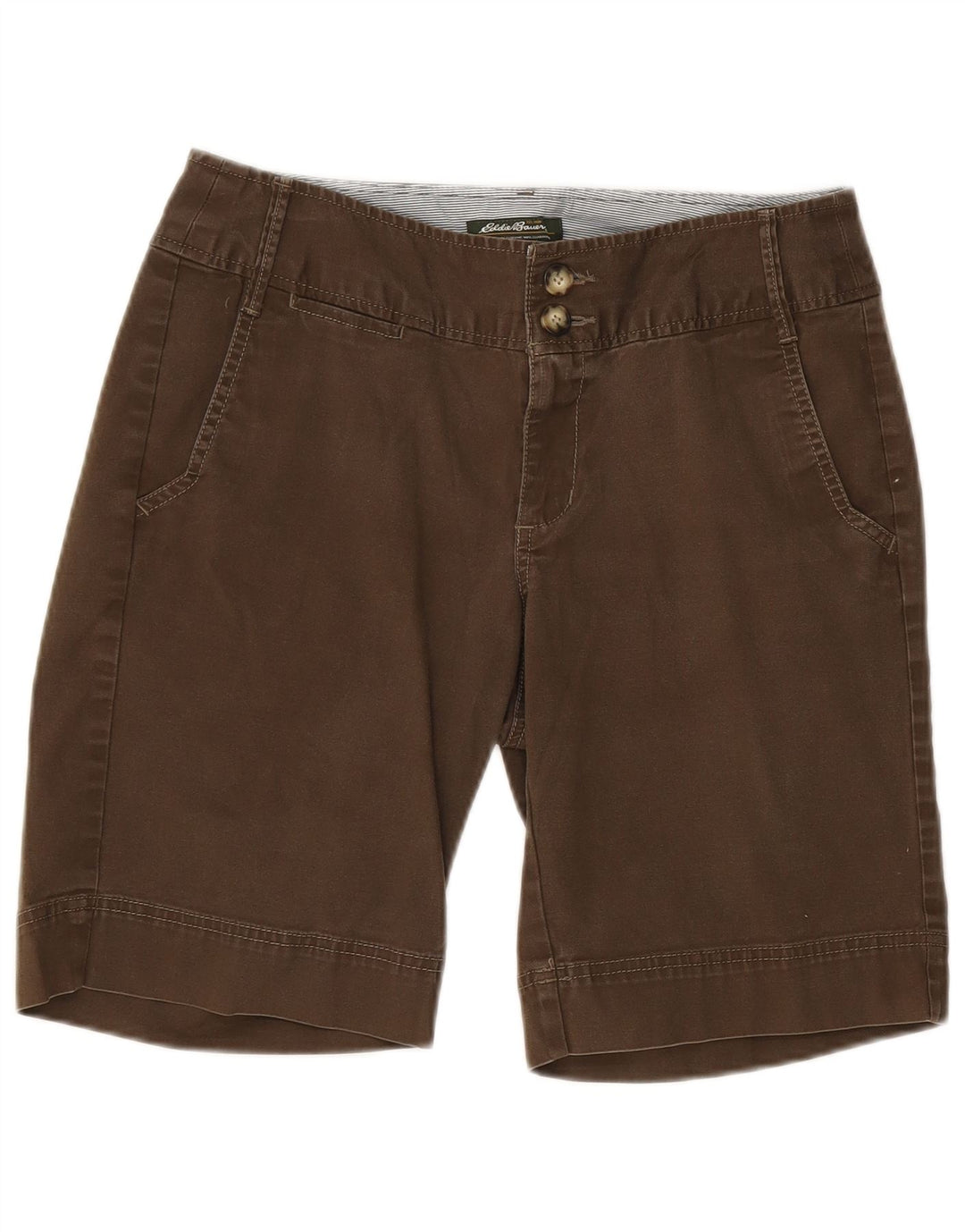 Damskie spodenki Chino EDDIE BAUER Blakely Fit US 6 Medium W30, brązowa bawełna
