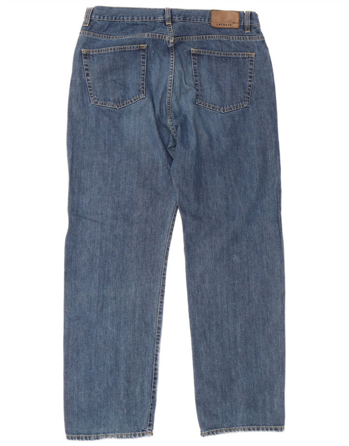 Lacoste Męskie proste dżinsy Rozmiar 48 XL W36 L31 Niebieska bawełna