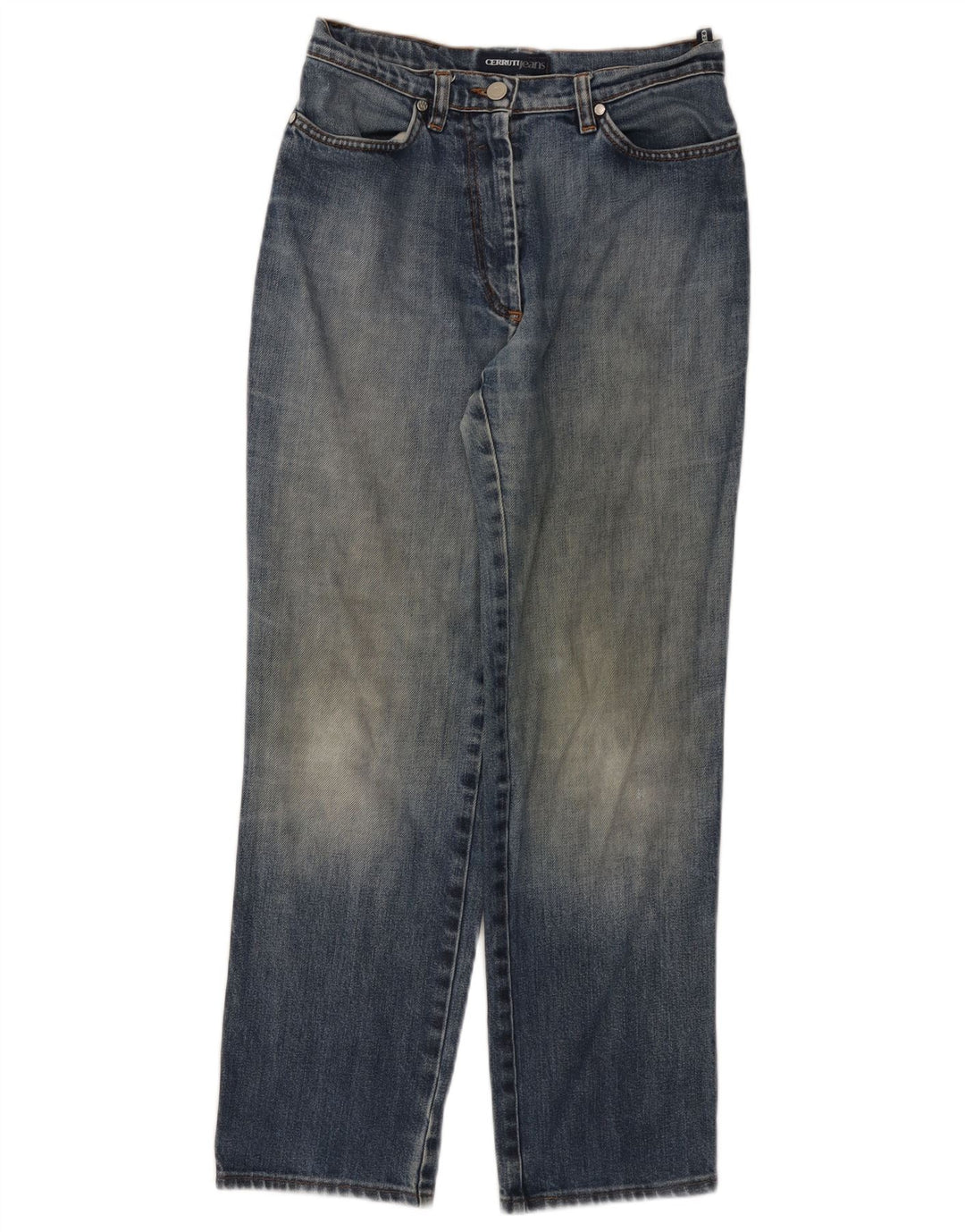 Damskie jeansy zwężane CERRUTI W30 L28 niebieskie