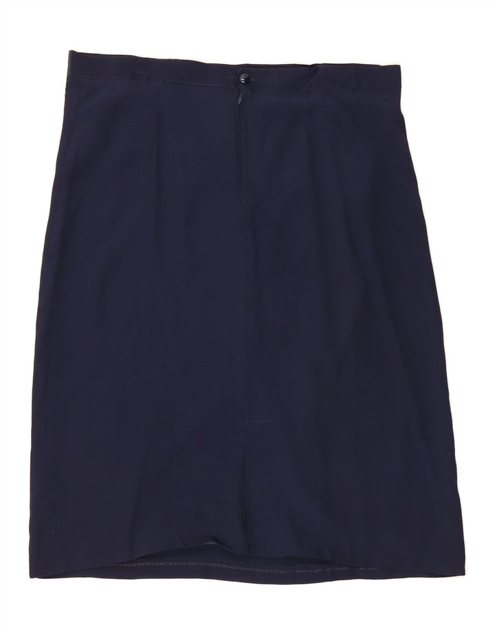 VINTAGE Womens A-Line Skirt IT 47 XL W38 Navy Blue Vintage Vintage and Second-Hand Vintage from Messina Hembry 