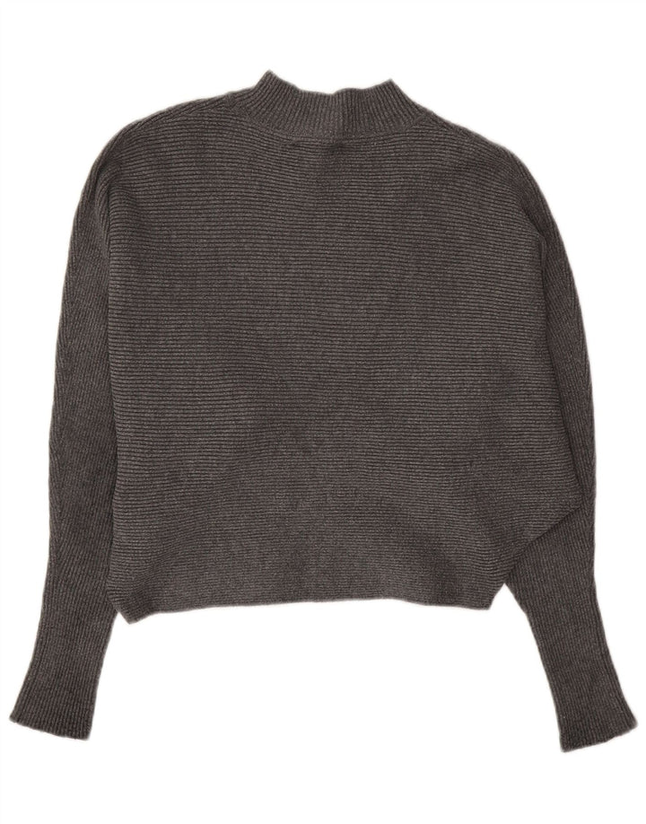 Damski sweter Zara Crop Oversize z golfem UK 10 Small Grey