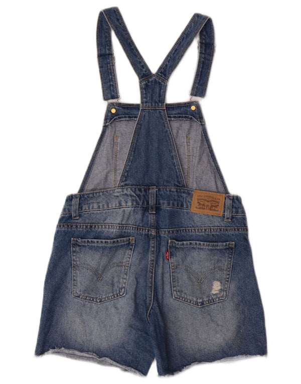 Spodenki jeansowe Levi's Distressed Dungarees dziewczęce 11-12 lat W26 niebieska bawełna