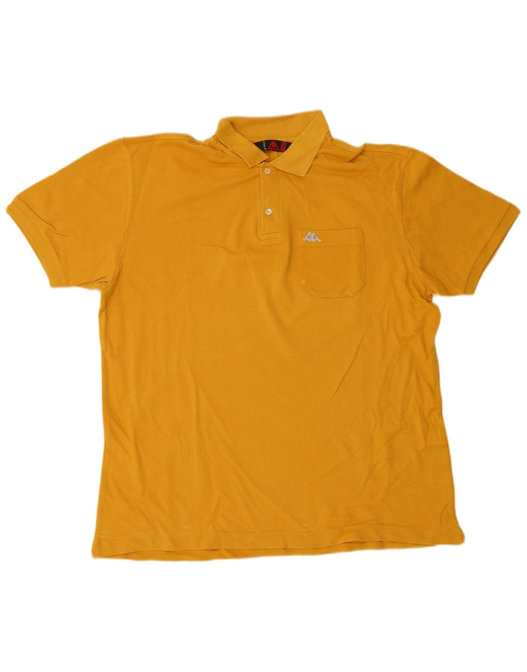 Męska koszulka polo Kappa 2XL Żółta bawełna