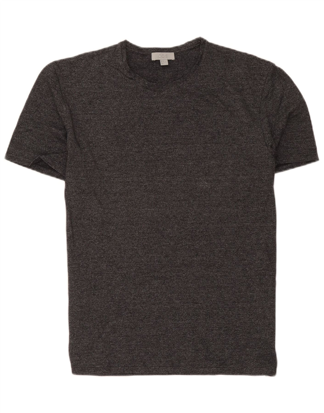 Cos Męski T-shirt Top Średniej Szarej Bawełny Nakrapianej