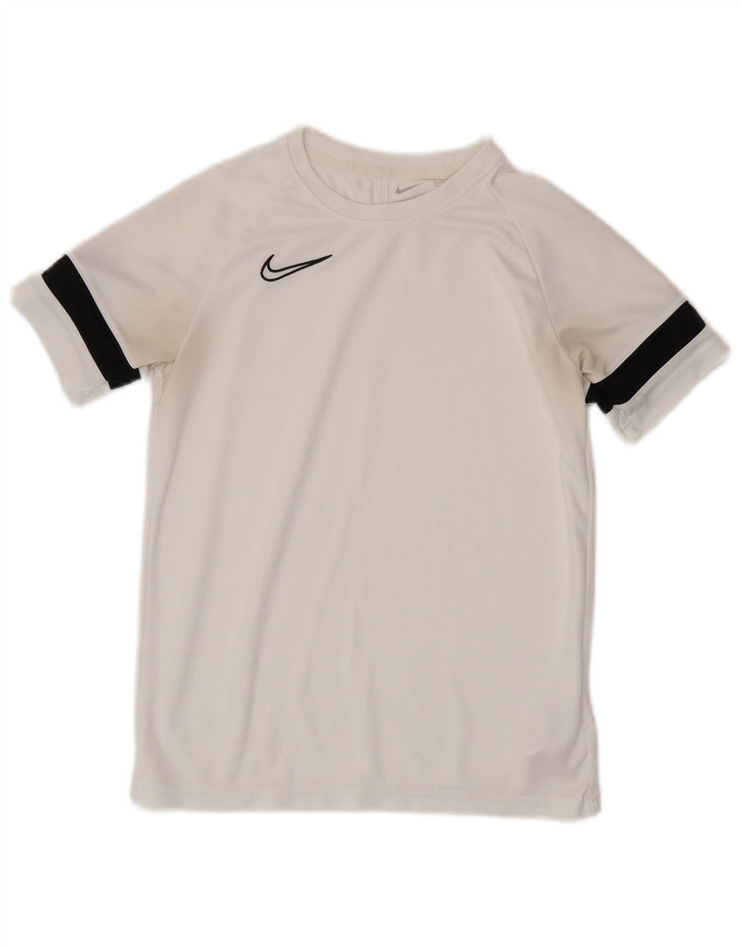 Chłopięcy T-shirt NIKE Dri Fit na 12-13 lat, duży, biały, z blokami kolorów
