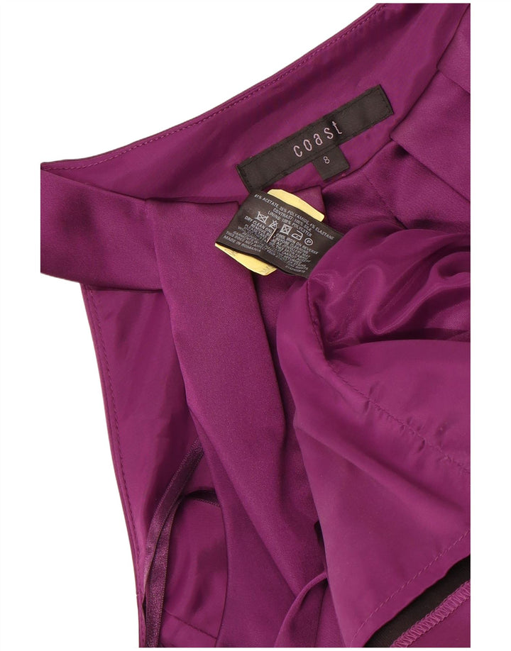 Damska sukienka płaszczowa COAST UK 8 Mały bordowy octan