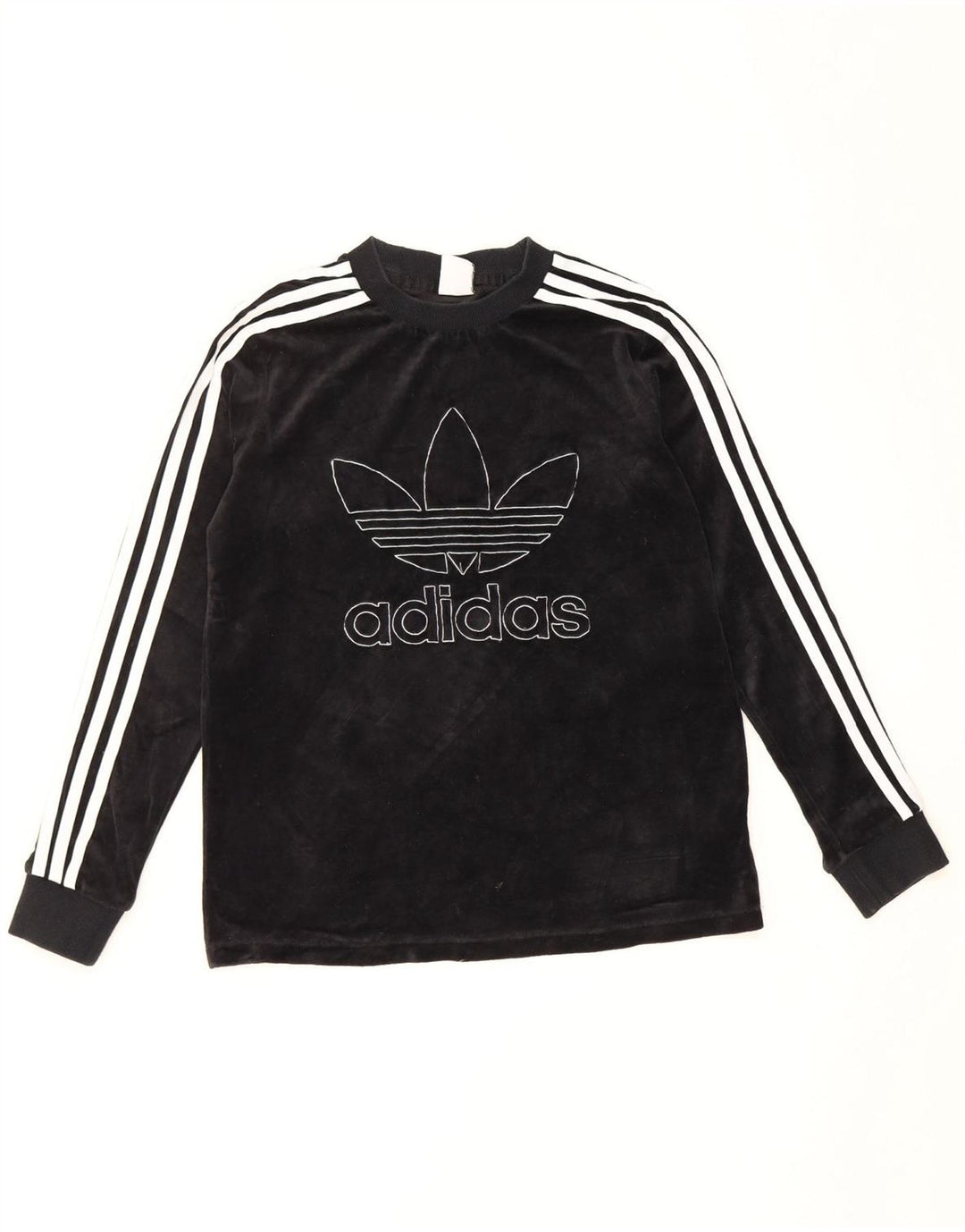 Damska koszulka graficzna Adidas z długim rękawem UK 12, średnia czarna bawełna