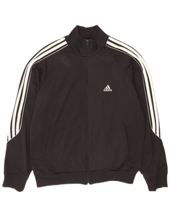 Adidas Męska kurtka dresowa UK 44/46, duża, czarna, poliester