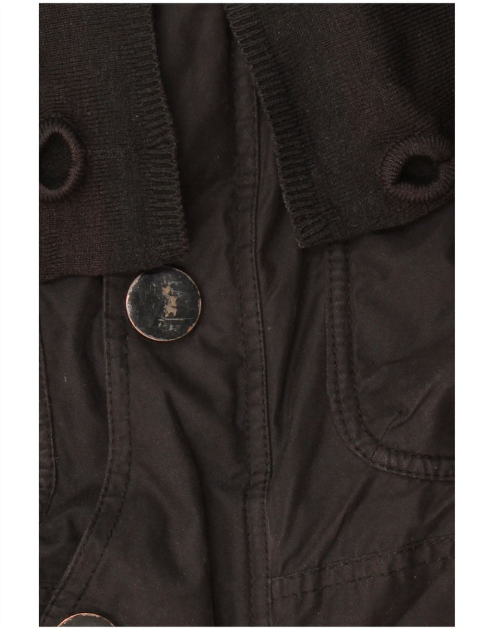 Męska kurtka użytkowa z kapturem KHUJO UK 38, średni czarny poliester