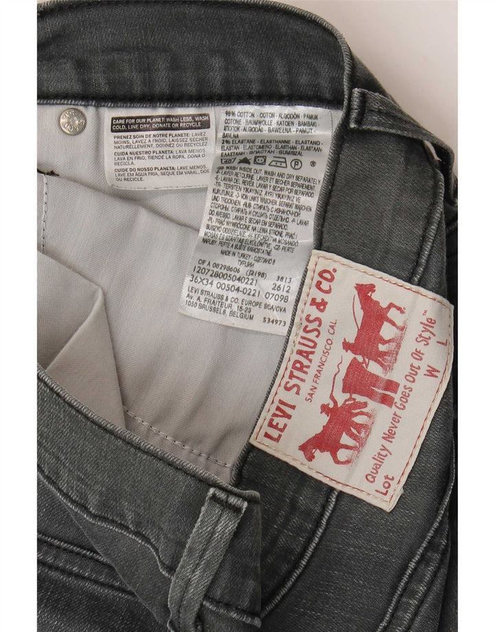 Męskie proste dżinsy Levi's W36 L34 Szara bawełna