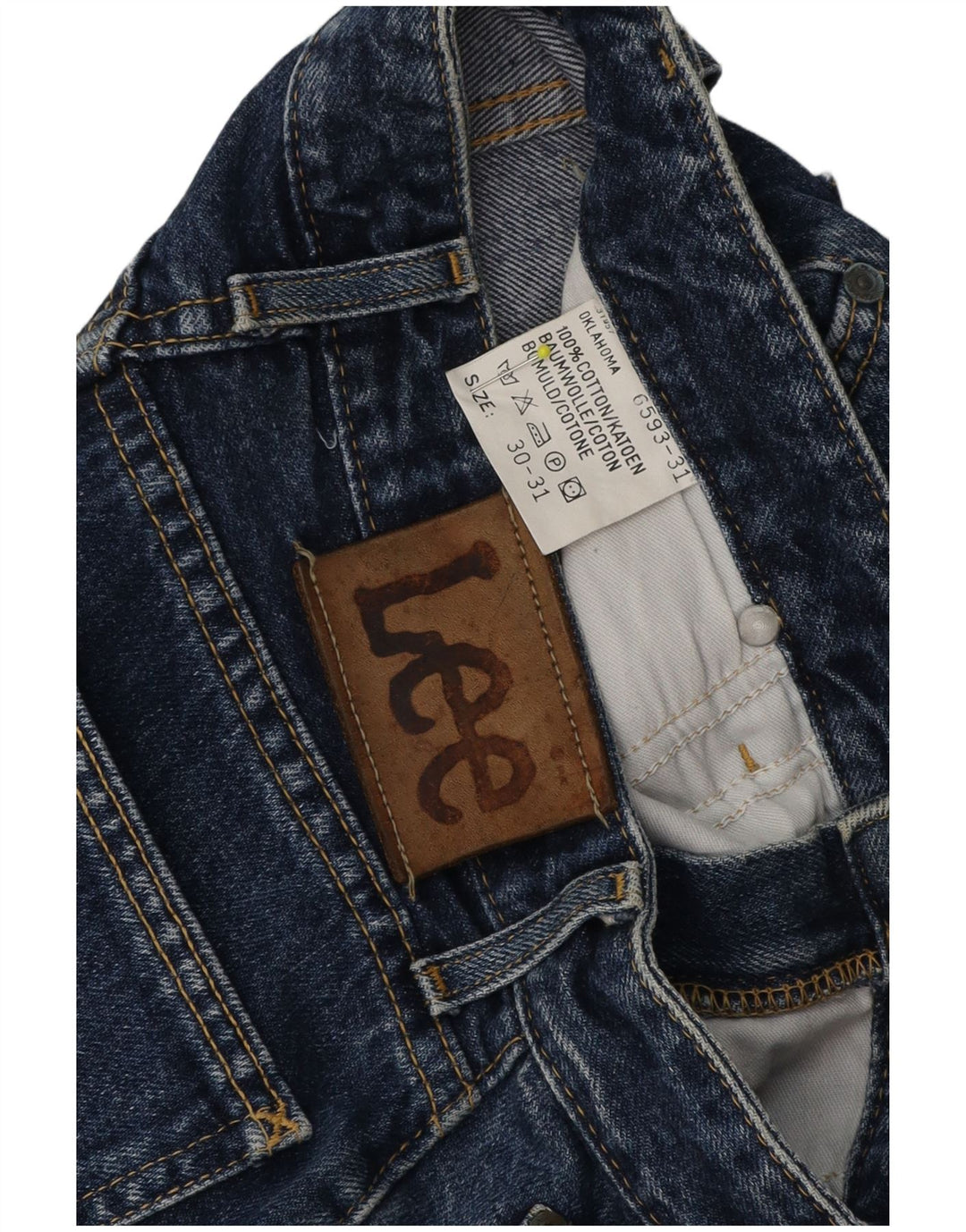 Damskie jeansy Lee Oklahoma Tapered W30 L28 Niebieskie bawełniane