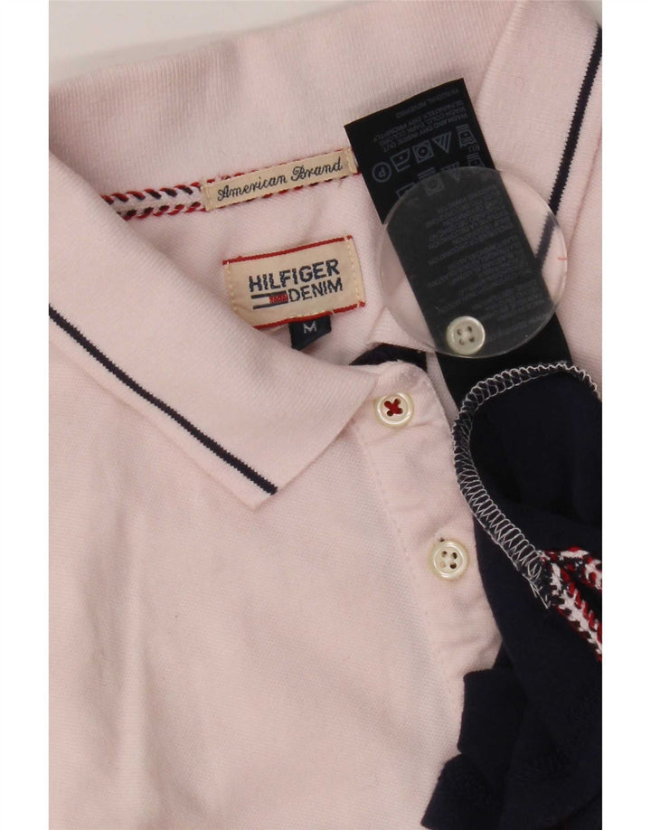Damska koszulka polo Tommy Hilfiger UK 12, średnia, wielokolorowa, z blokami kolorów