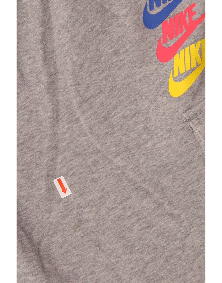 Męskie spodenki sportowe Nike, małe, szare, bawełniane