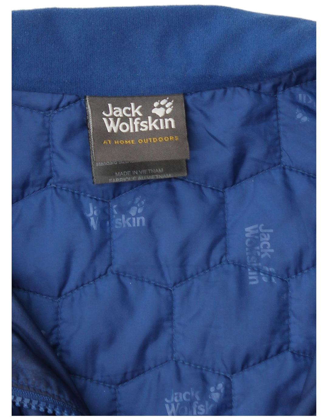 Męska pikowana kurtka JACK WOLFSKIN UK 40/42, duża niebieska, poliester