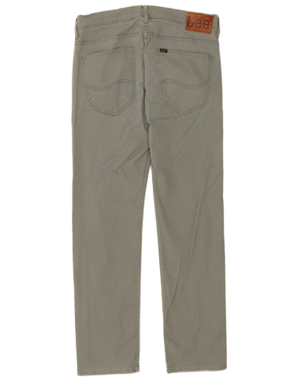 Męskie spodnie Lee Powell Slim Casual W33 L29 Zielona bawełna