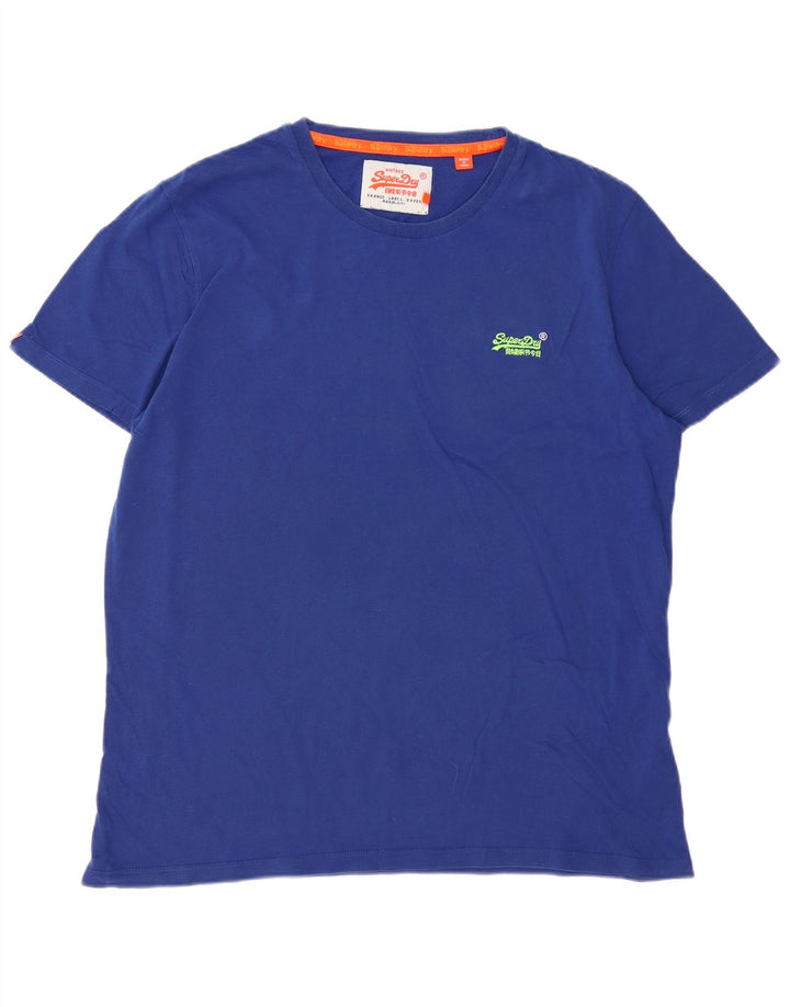 SUPERDRY Męski T-shirt Top 2XL Niebieska Bawełna