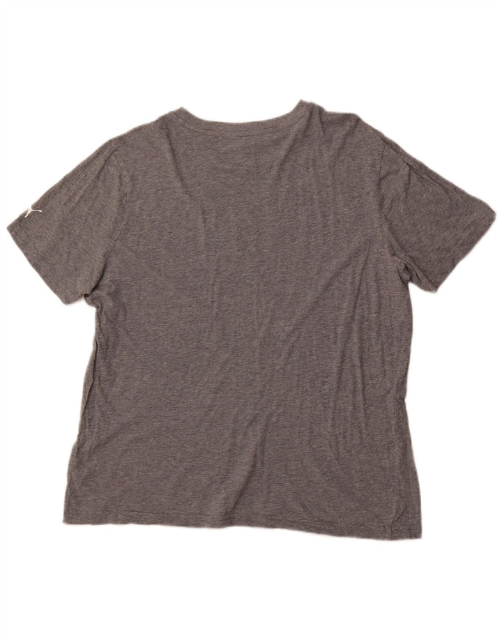 Damska koszulka z grafiką PUMA Top UK 16, duża, szara bawełna