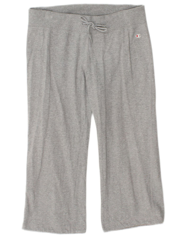 Champion Womens Capri Tracksuit Trousers UK 10 Small  Grey Flecked Cotton