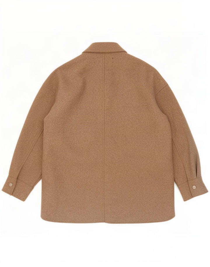 Damska koszula oversize Zara Shacket UK 10, mała, beżowa, poliester