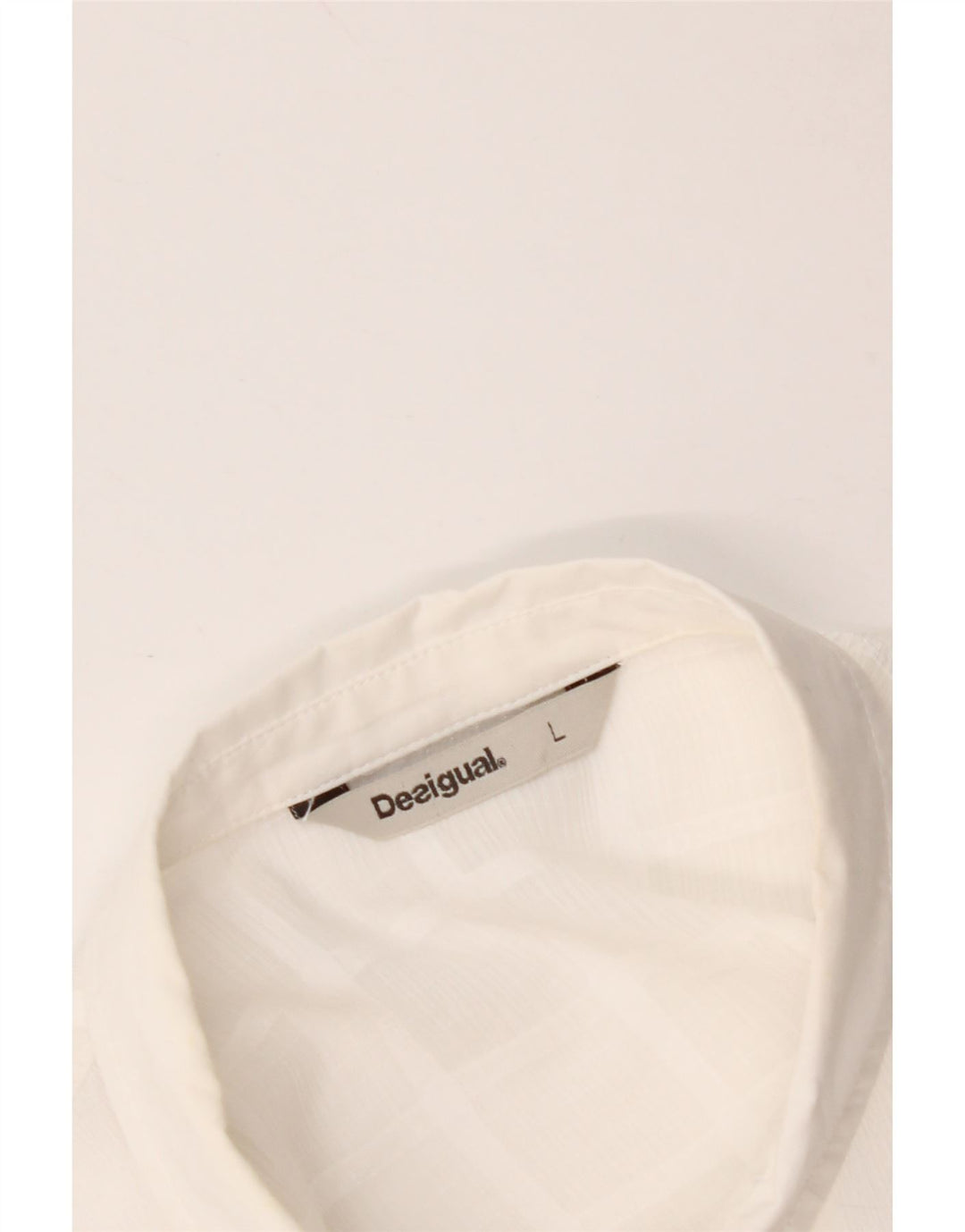 DESIGUAL Damska długa bluzka koszulowa UK 16, duża biała