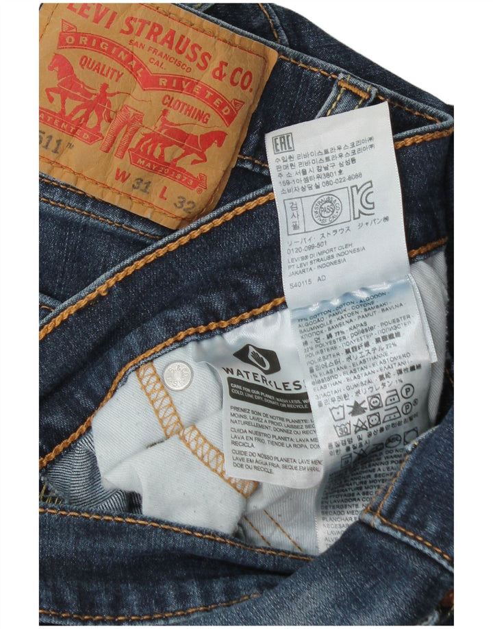 Męskie jeansy Levi's 511 Slim W31 L32 Niebieskie bawełniane