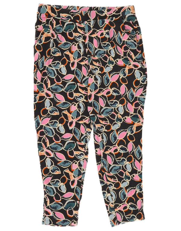 Legginsy damskie MARKS & SPENCER UK 14 duże W32 L27 wielokolorowe kwiaty