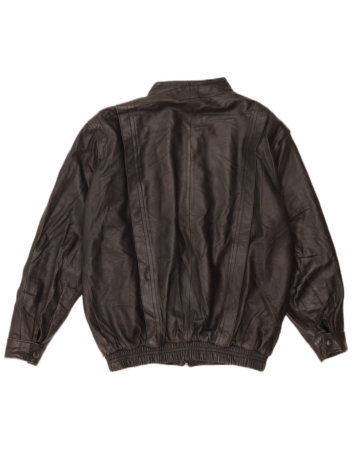 Vintage męska skórzana kurtka UK 36 mała czarna