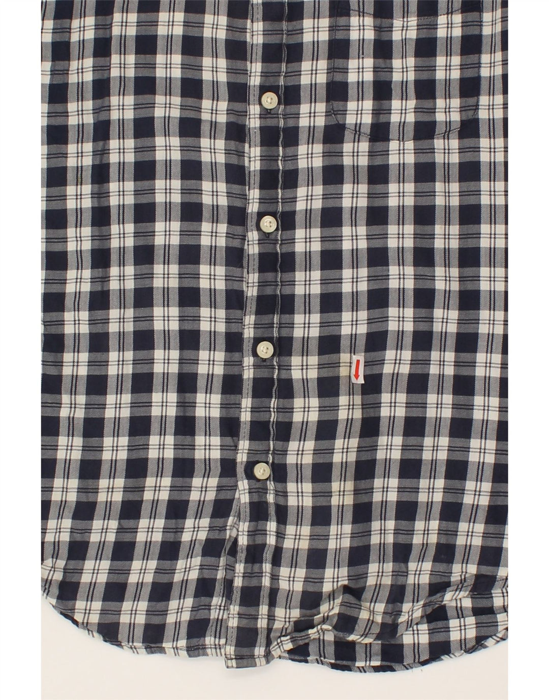 LEE Mens Regular Fit Flannel Shirt Small Navy Blue Check Cotton Vintage Lee and Second-Hand Lee from Messina Hembry 