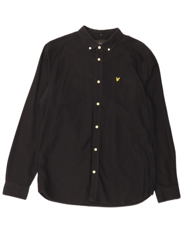 Koszula męska Lyle & Scott, duża, czarna, bawełniana
