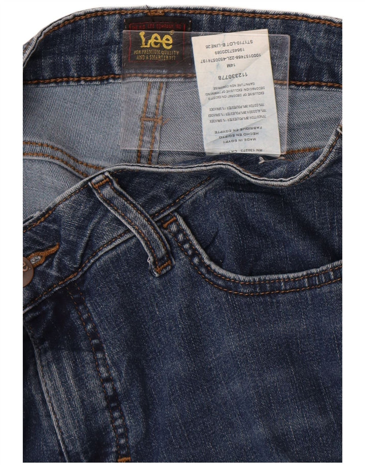 Damskie dżinsy Lee Capri z wysokim stanem US 14 XL W34 L22 Niebieski poliester