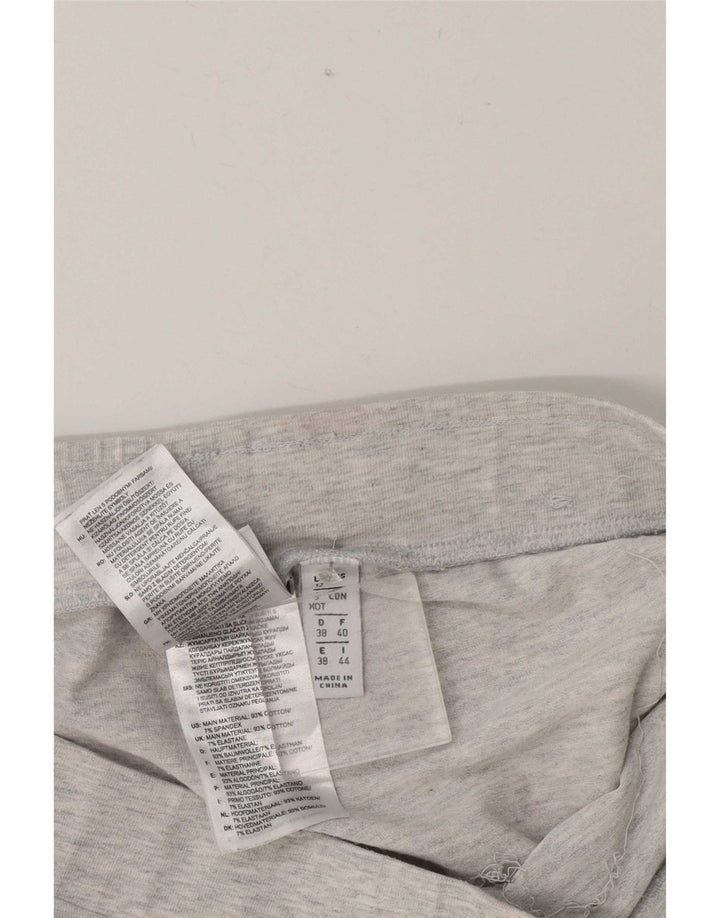 Damskie legginsy Adidas Graphic UK 12 Średnioszary, bawełniany blok kolorów
