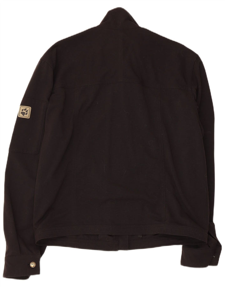 Męska kurtka przeciwdeszczowa JACK WOLFSKIN UK 36/38 Średni czarny poliamid