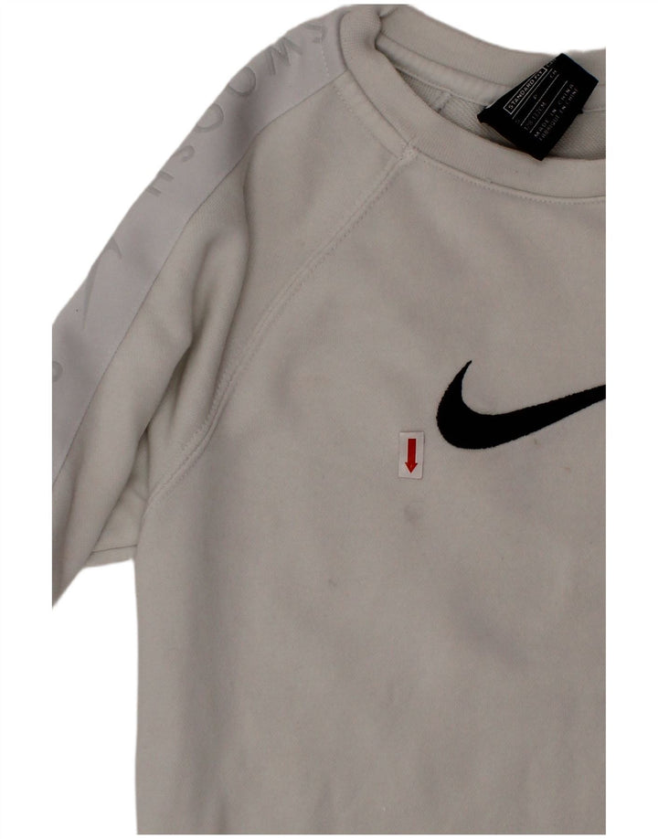 Bluza chłopięca NIKE Swoosh o standardowym kroju, mała, biała